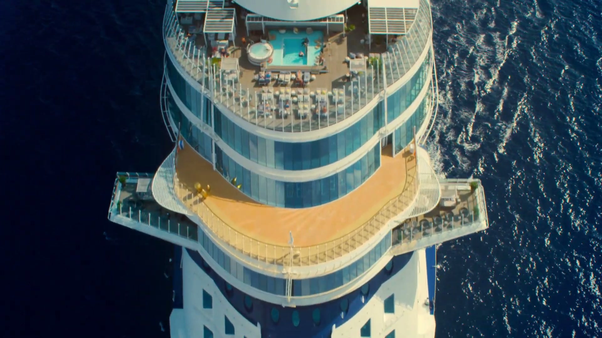 Film still from Celebrity Cruises commercial